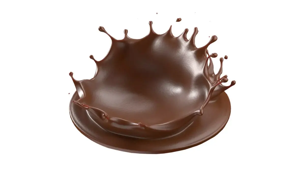 Chocolate Splash v3  Low-poly 3D model