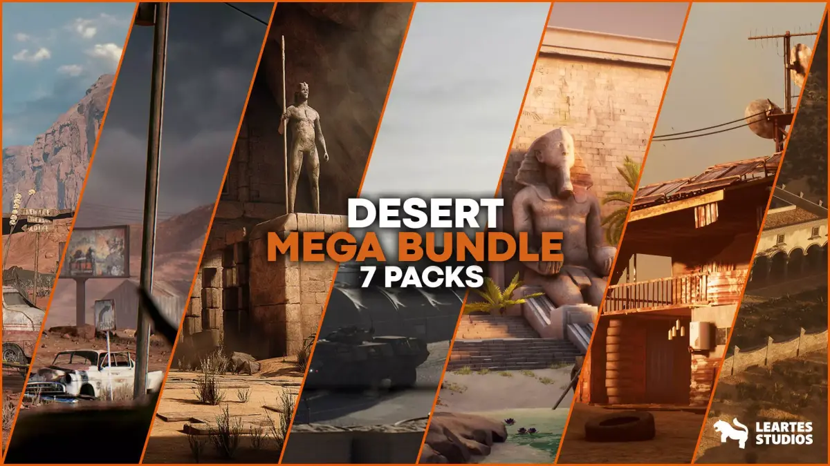 Desert Mega Bundle  Low-poly 3D model