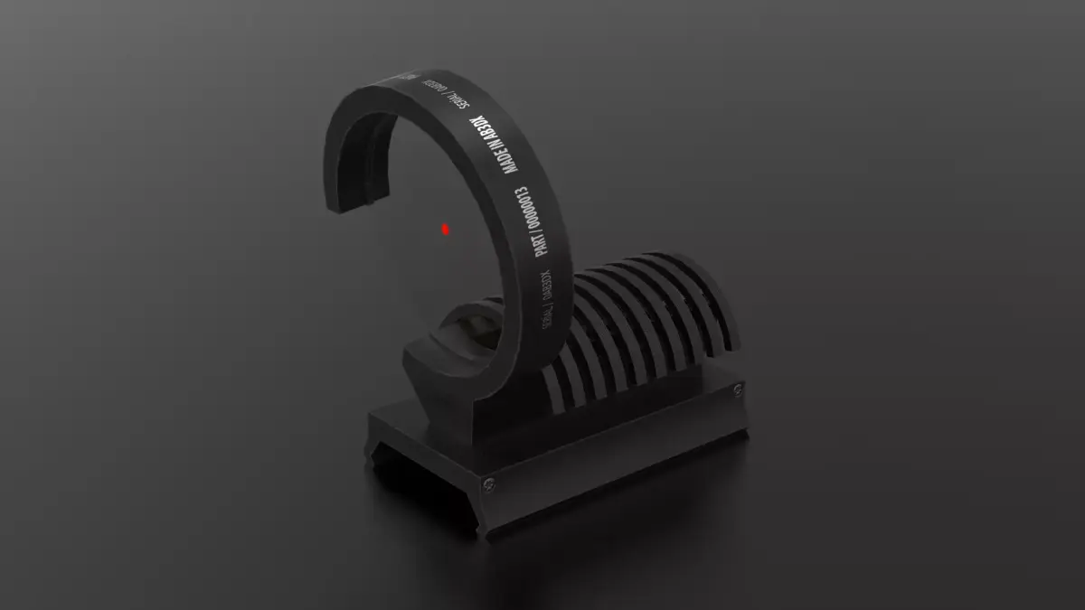 Red Dot Sight Semicircle Low-poly 3D model
