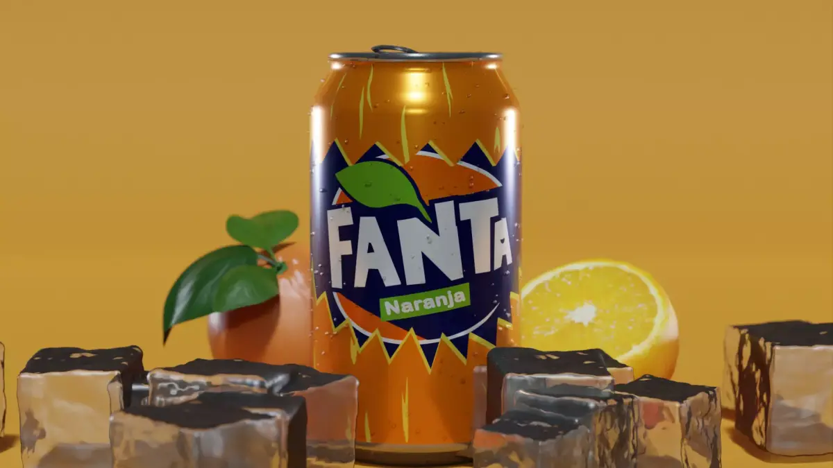 Photorealistic Fanta Can Free 3D model