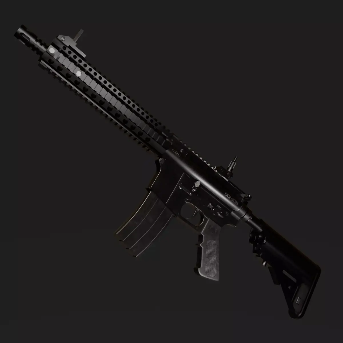 DDMK-18 realistic model rifle Low-poly 3D model
