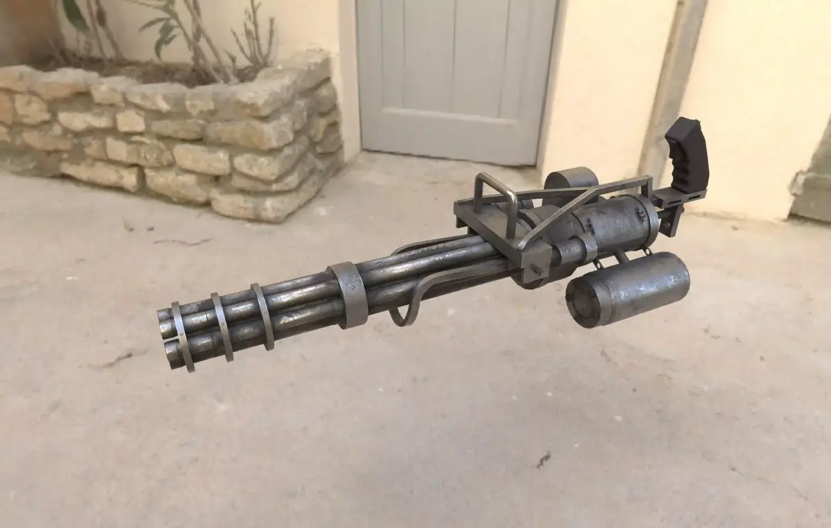 Minigun 02 Low-poly 3D model