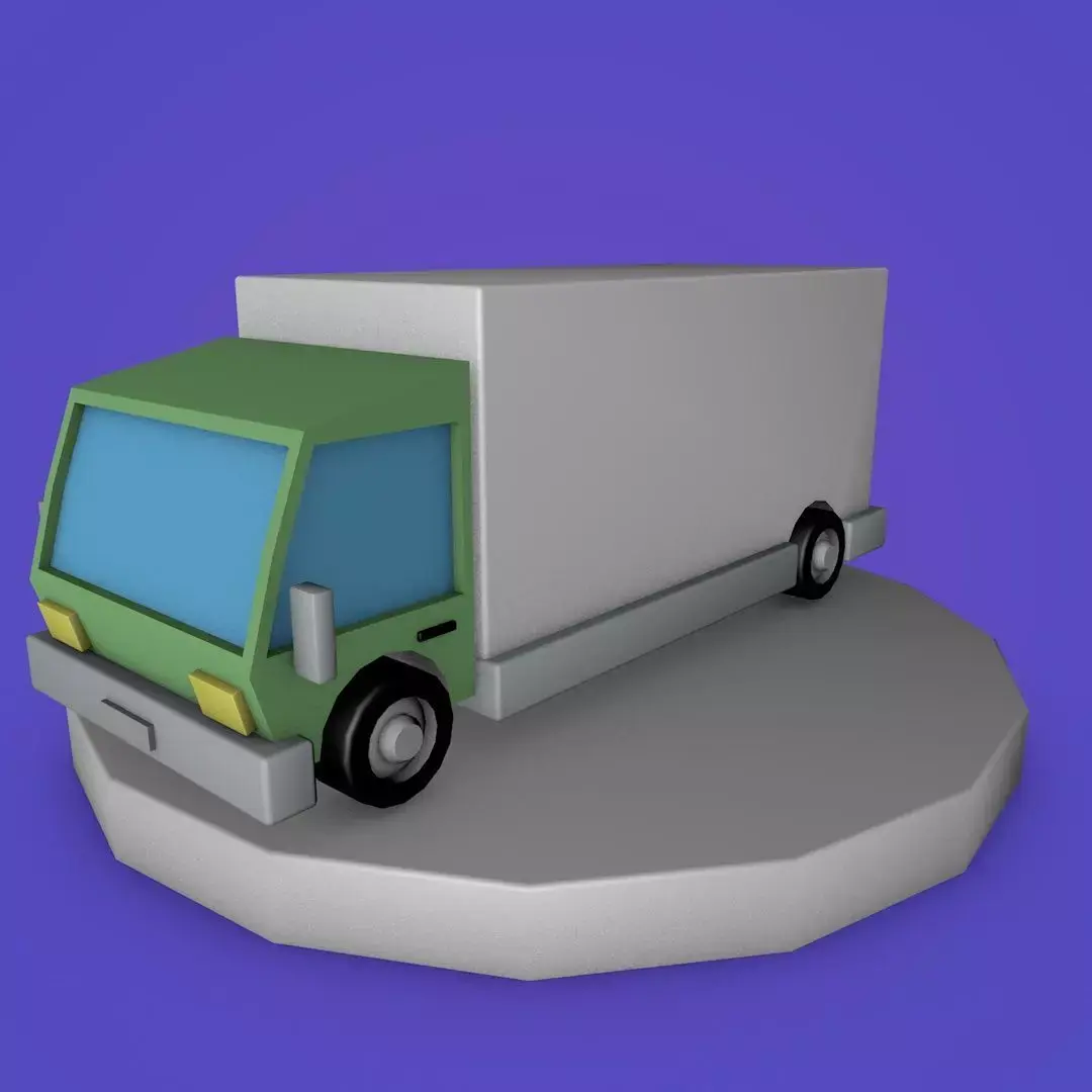 Low Poly Truck Low-poly 3D model buy