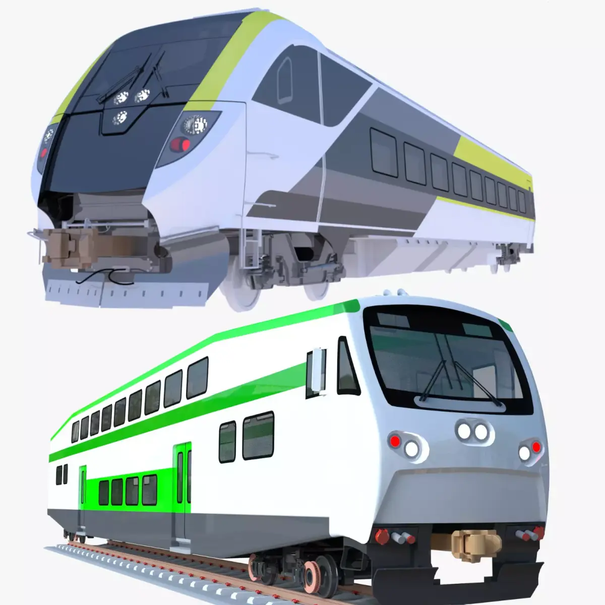 Canadian trains 3D Model Pack
