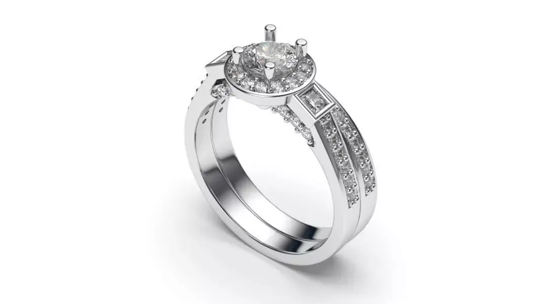 solitaire with ring sizes  8 part S82 3D print model