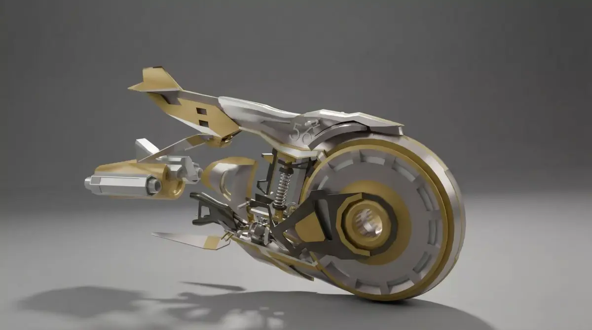 High-Quality Futuristic Hover Bike 3D Model 3D model