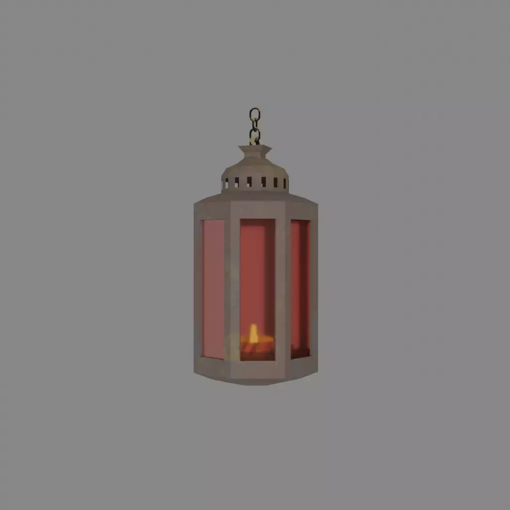 Old Lantern 3D model 4