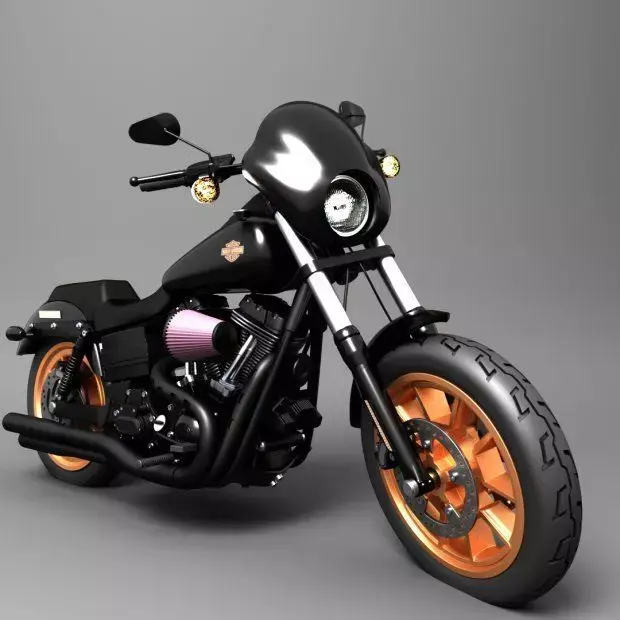 harley-davidson low rider 3D model