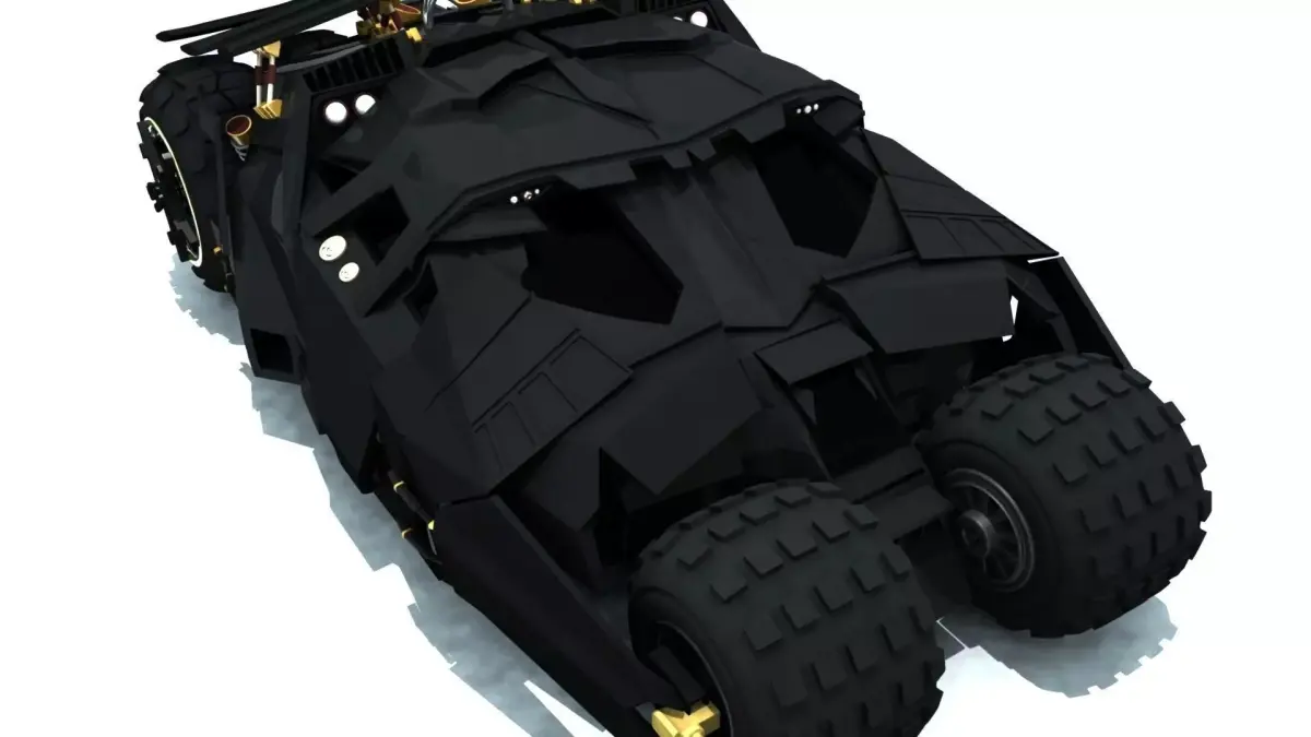 Batmans Tumbler Low-poly 3D model