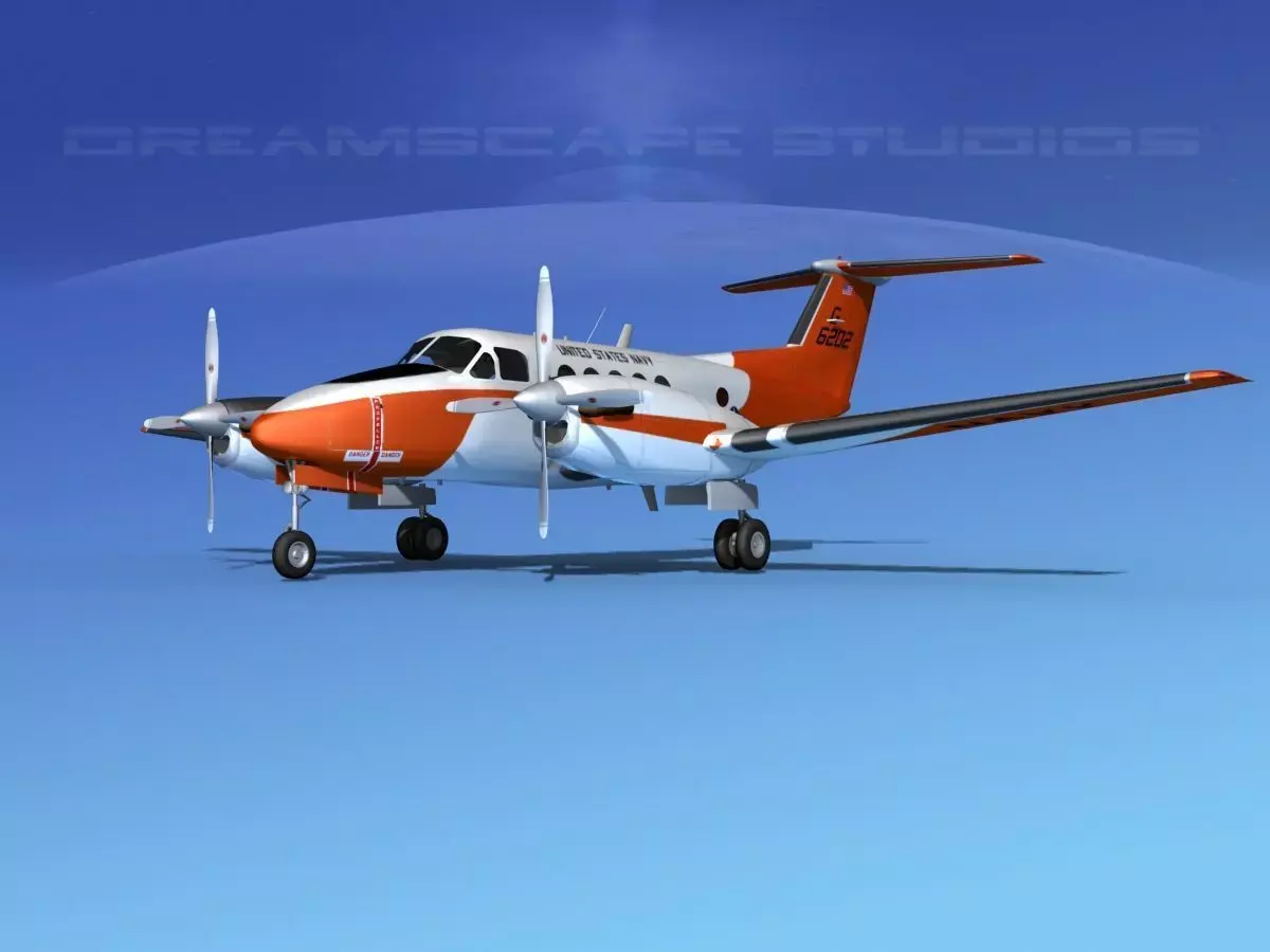 Beechcraft UC-12Q Huron V02 USN 3D model
