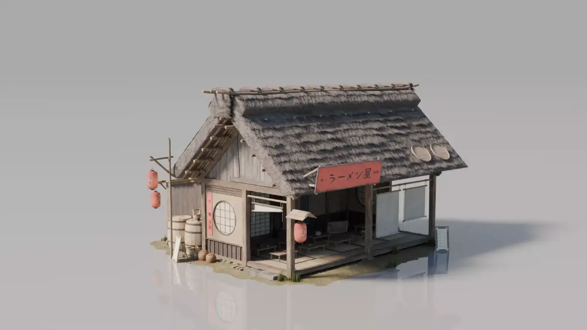 Traditional Japanese House 21 3D model