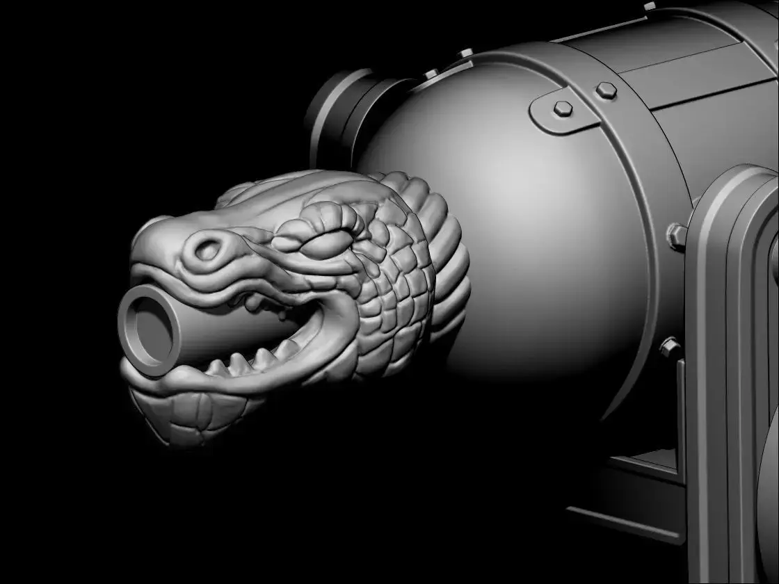 Medieval Cannon 3d print model 3D print model