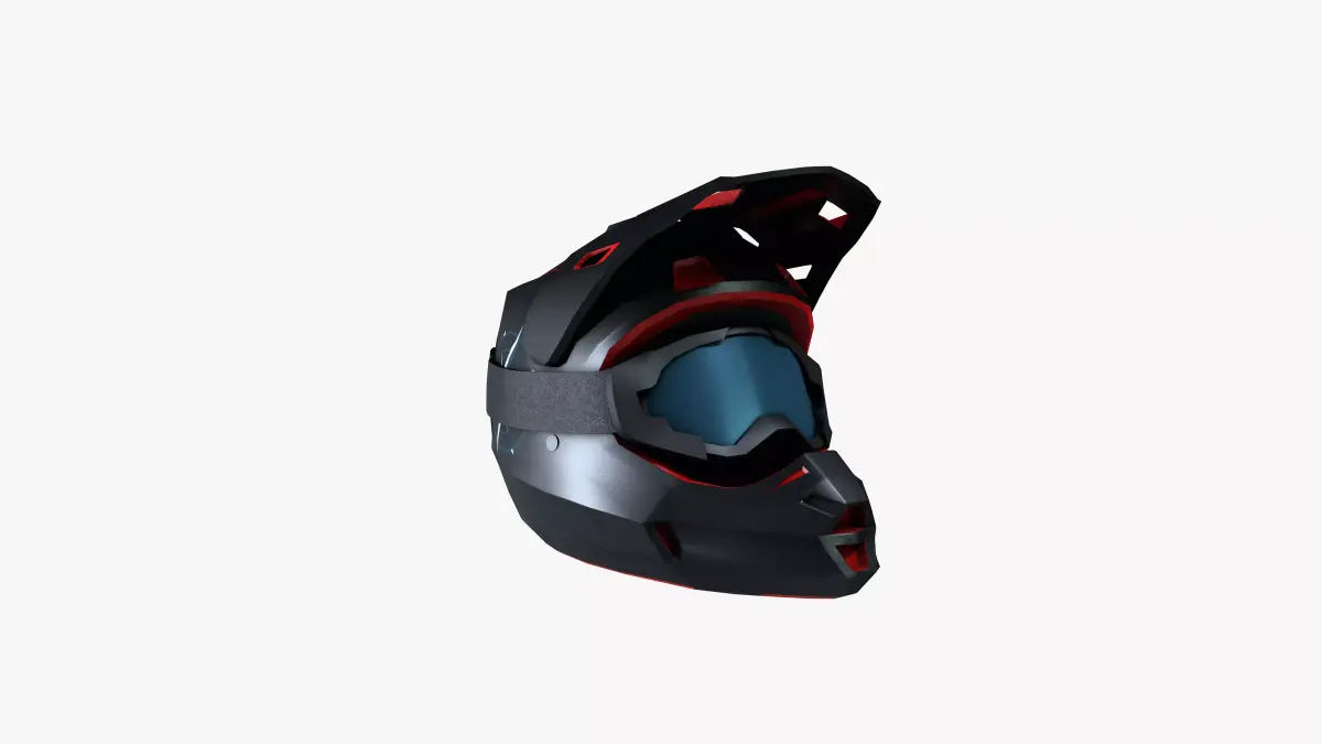 Sports Helmet Low-poly 3D model