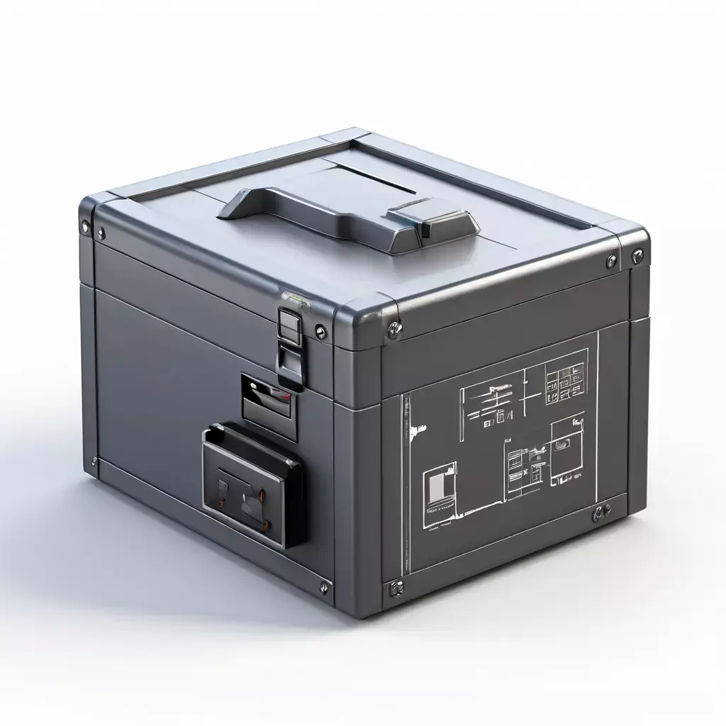 SciFi Utility Case with Power Outlet Low-poly 3D model