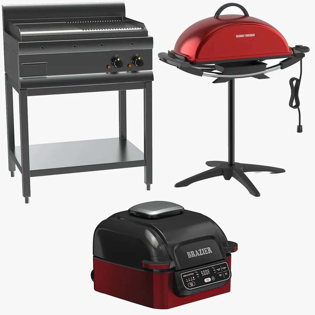 Electric Grills Collection 3D model