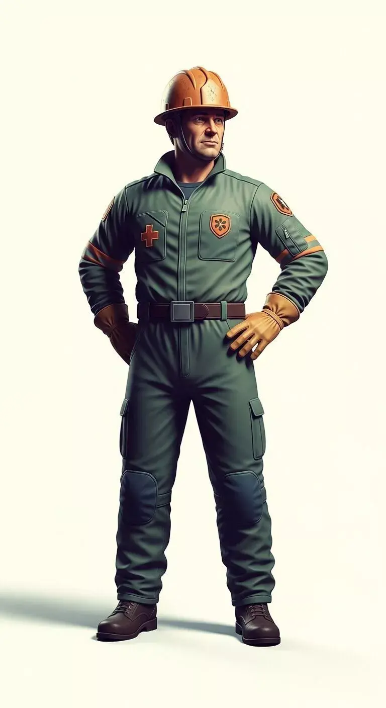 Sci Fi Worker Character 3D Model 3D print model