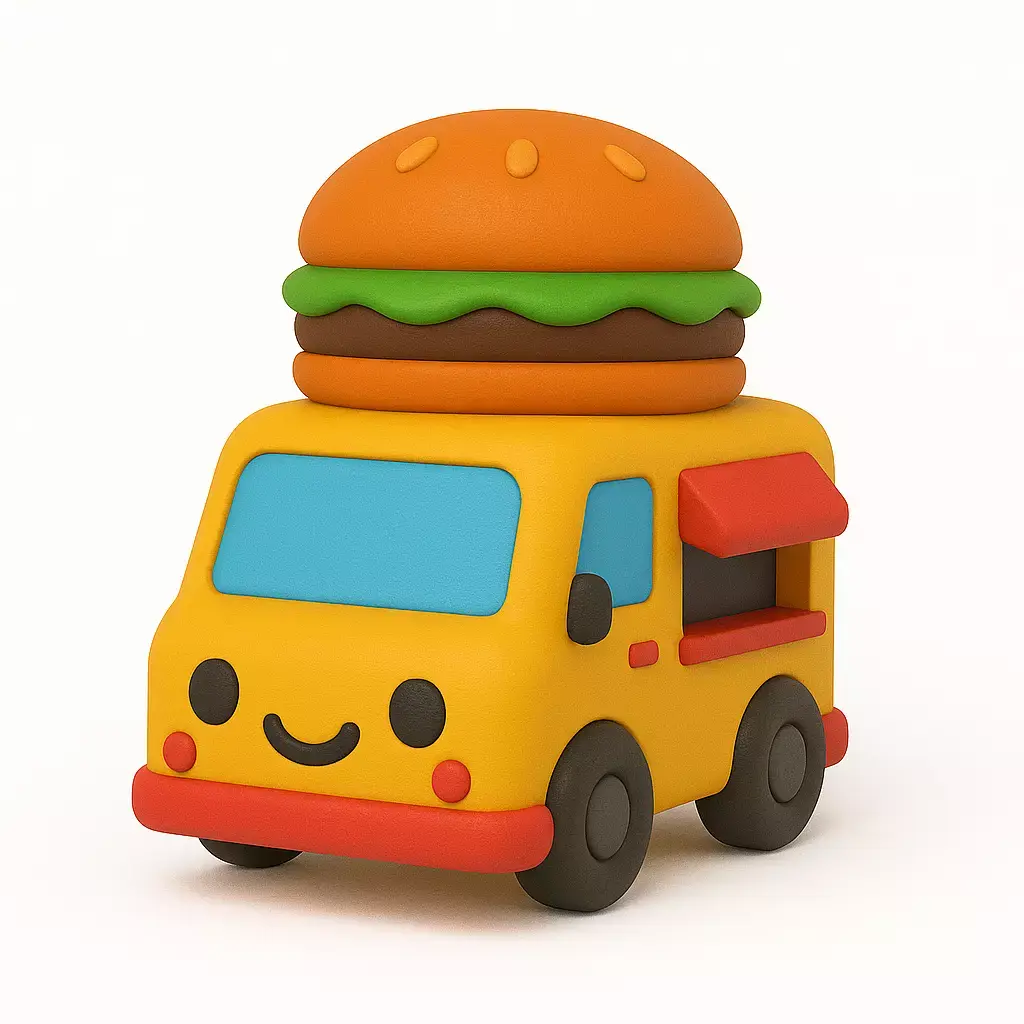 Chibi Burger Truck 3D print model