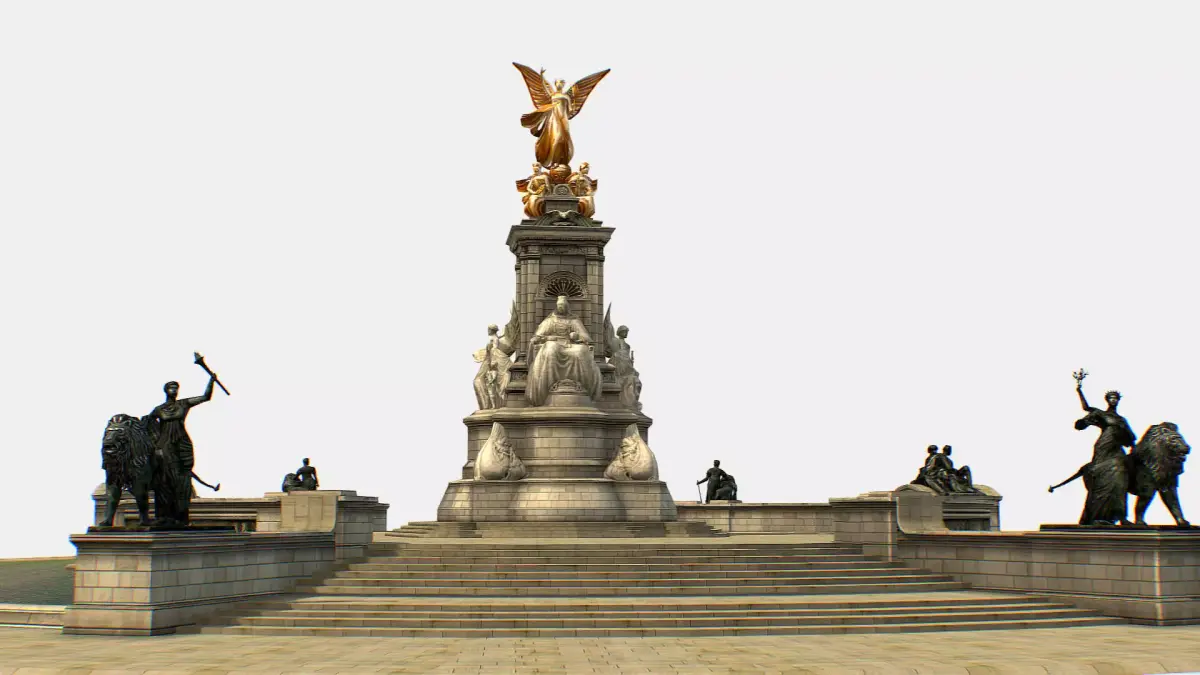 Queen Victoria Memorial Lowpoly 3D model Low-poly 3D model