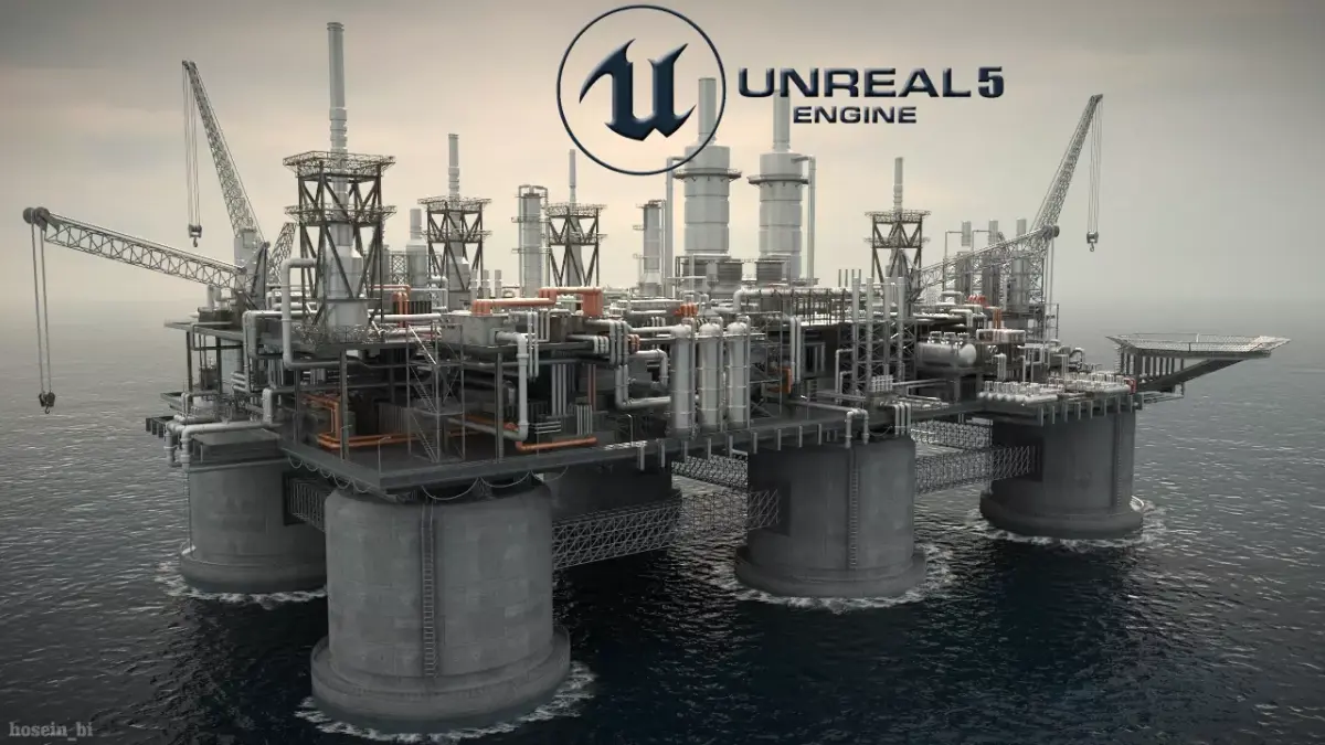 oil platform 3D model get