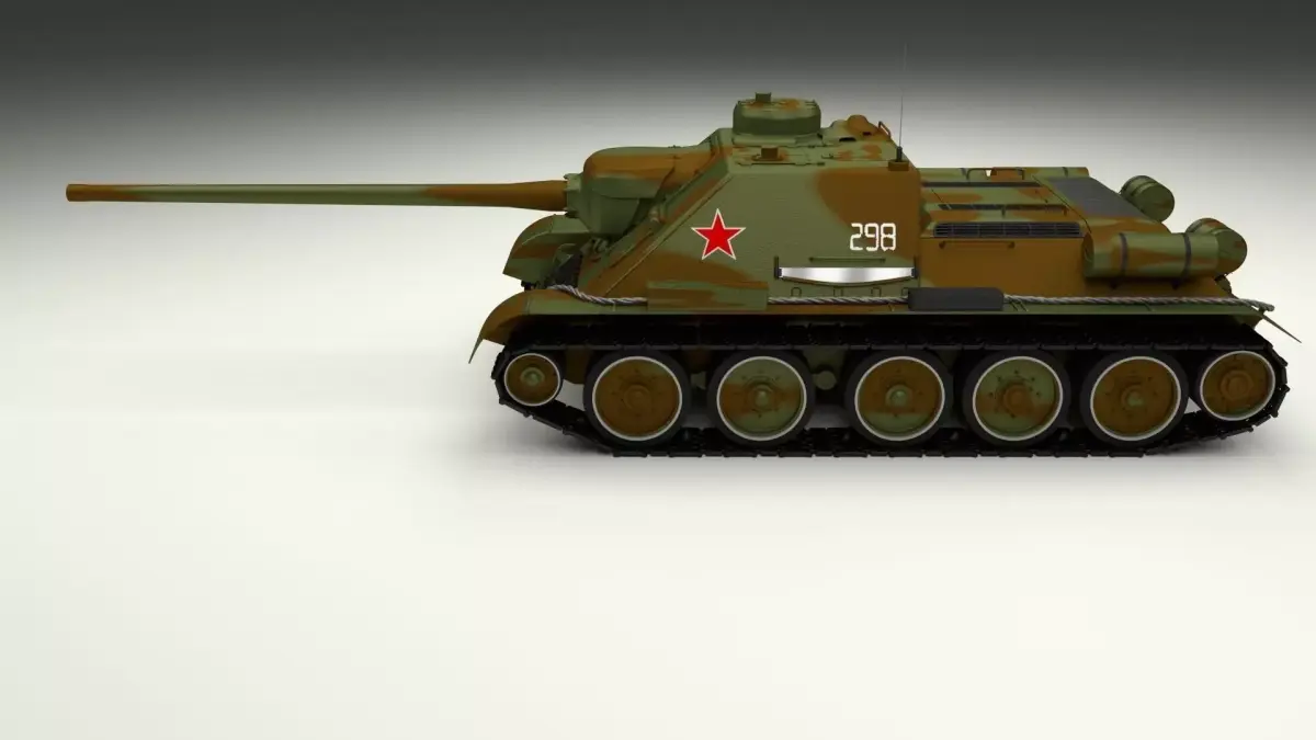 SU 100 Tank Destroyer Camo 3D model