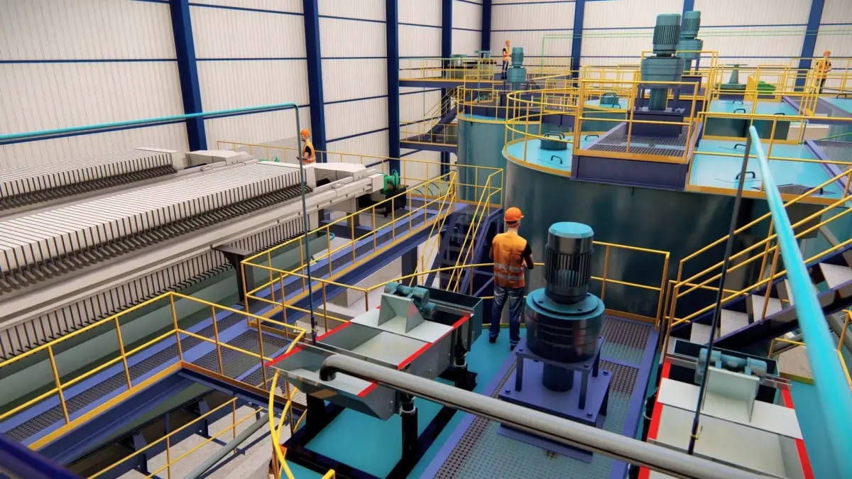 Processing plant - gold leaching 3D Model 3D model