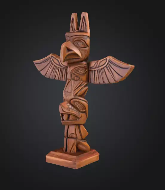 Totem Guardian Low-poly 3D model