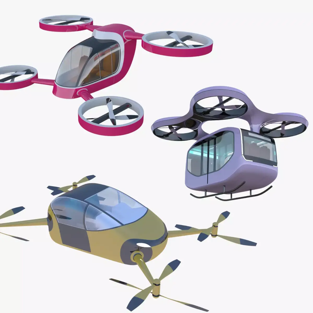 Passenger drones big collection 