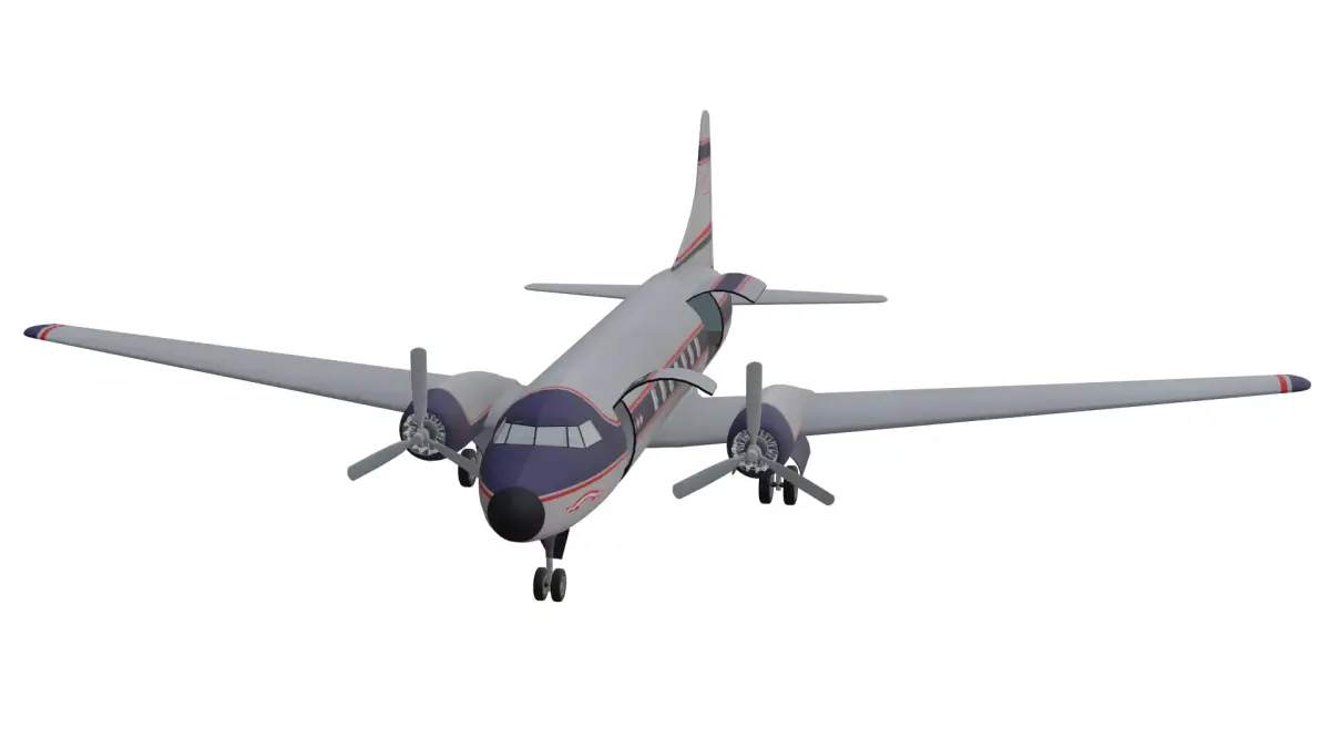 Convair C-131 Samaritan Low-poly 3D model