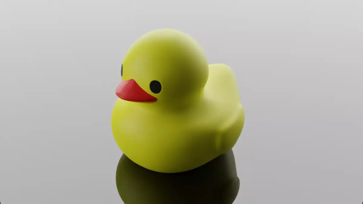 Rubber duck Low-poly 3D model buy