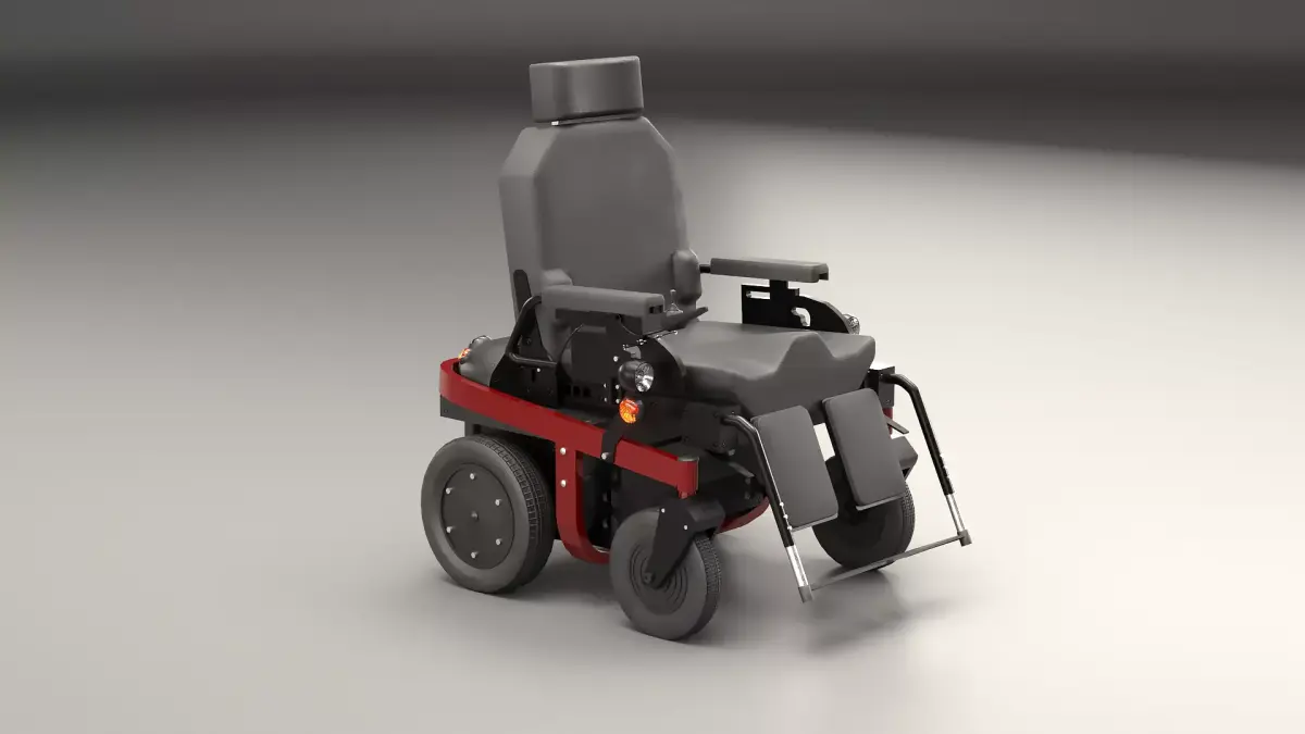 Modern Electric Wheelchair - Low Poly PBR Game Ready Low-poly 3D model