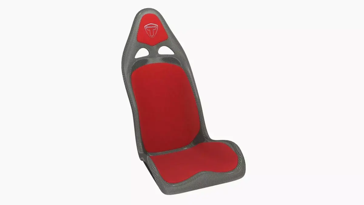 Tecnocraft T2 Carbon Seat With Pads Low-poly 3D model