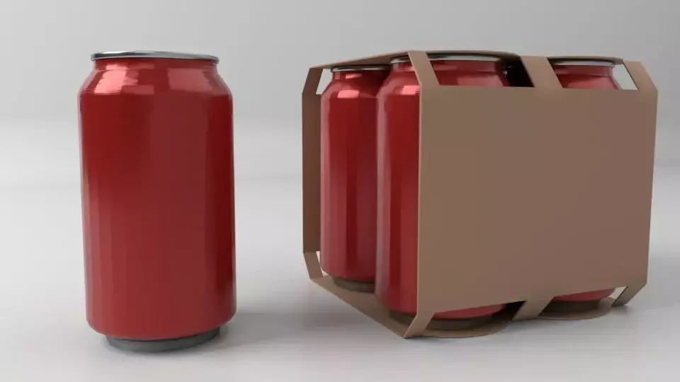 Beverage Branding Package No11 4Pack Free low-poly 3D model