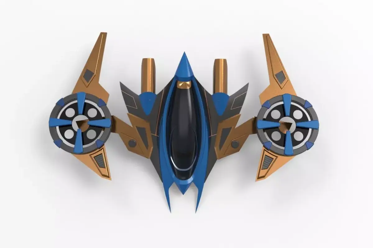 Spaceships Concept Low-poly 3D model