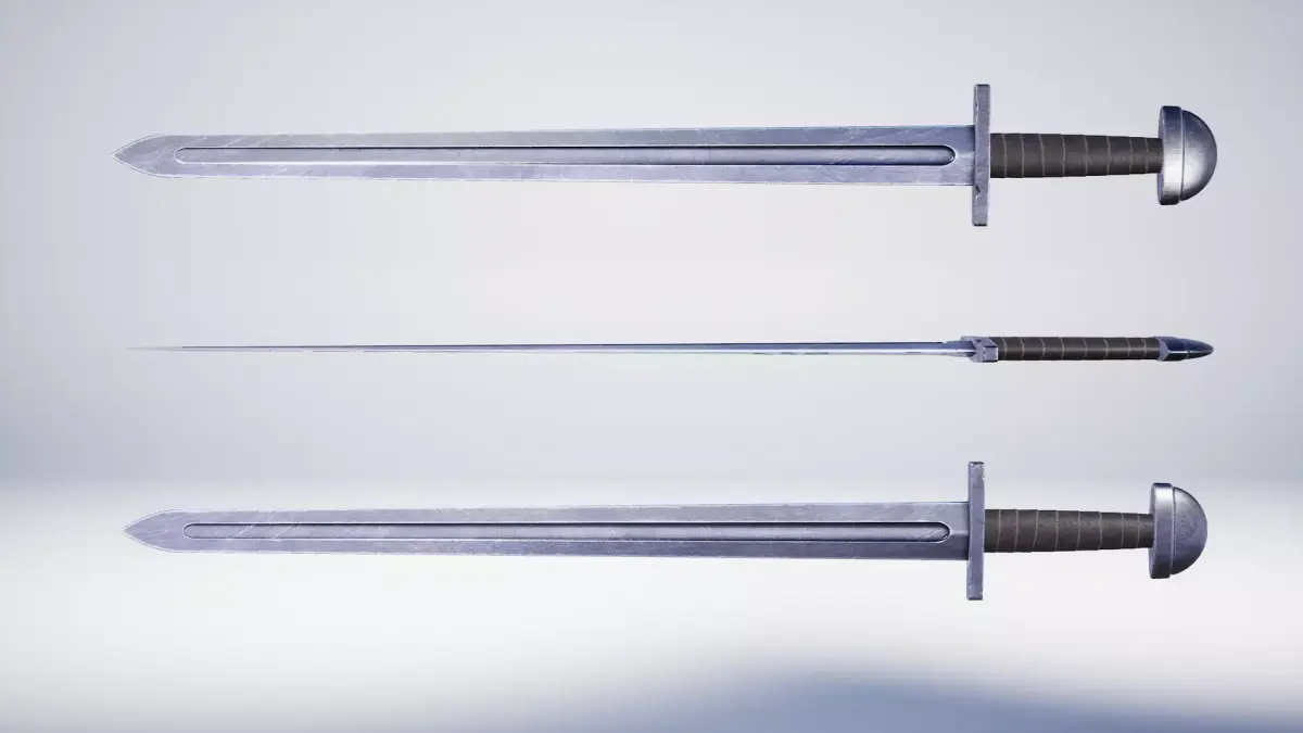 Anglo Saxon Viking Sword Low-poly 3D model