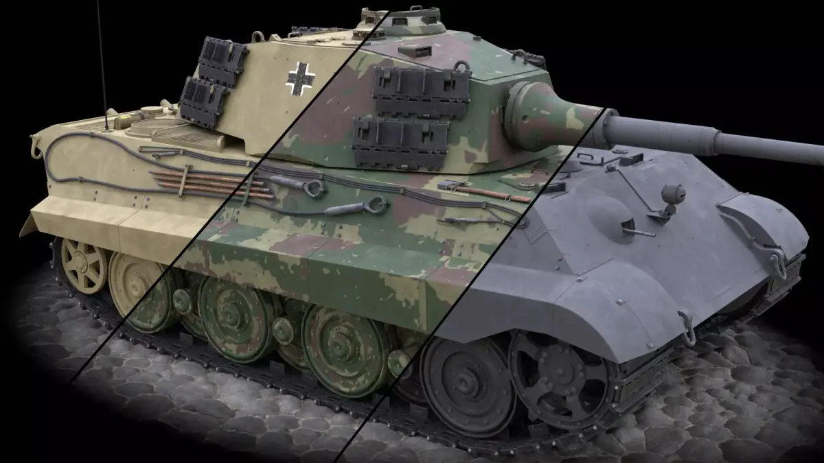 Panzerkampfwagen VI Ausf B Tiger II Low-poly 3D model