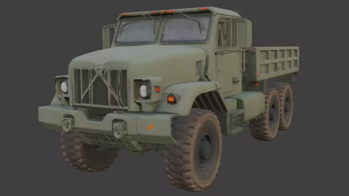Military Cargo Truck 3D Model 3D model