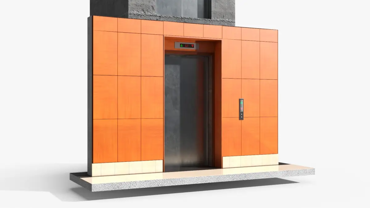 Elevator Shaft With Lobby Entrance 3D model