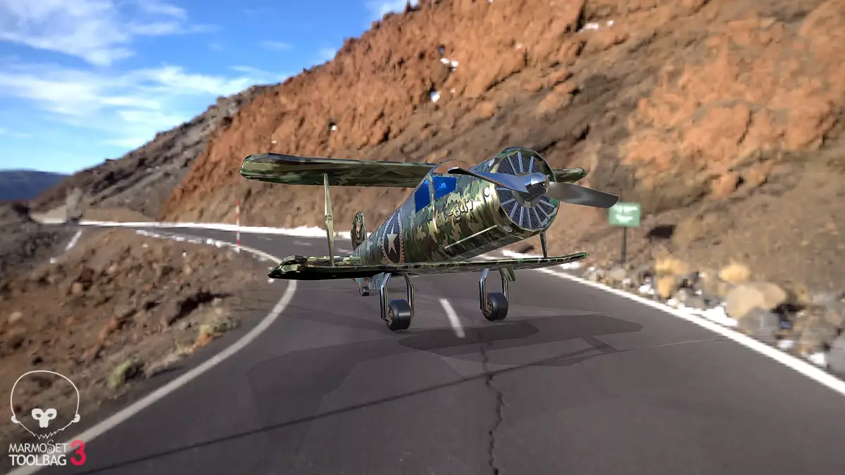 Sports aircraft camouflage Low-poly 3D model