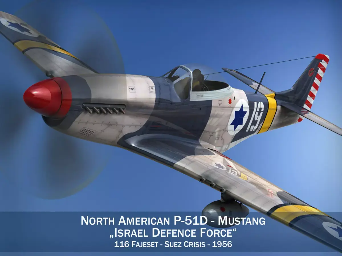 North American P-51D Mustang - Israel Defence Force  3D model