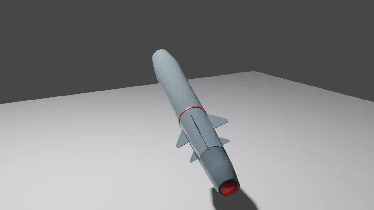 Missile Brahmos  3D model