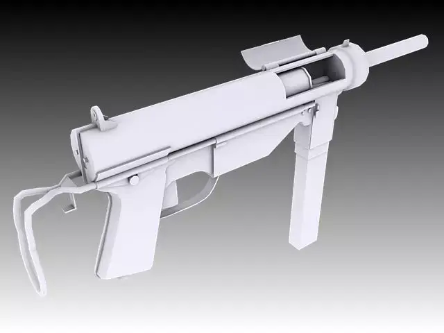 M3 Grease Gun Low-poly 3D model get