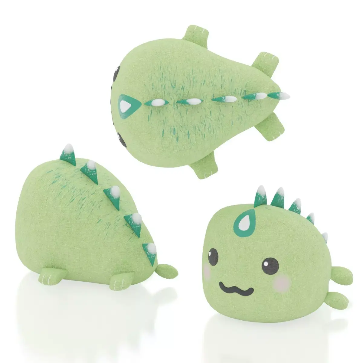 Green dinosaur toy 3D model