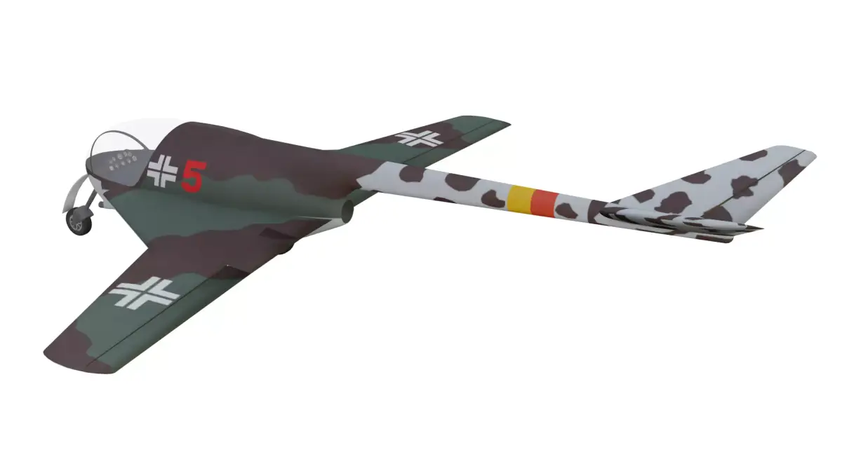 Libelle Messerschmitt p1110 Low-poly 3D model
