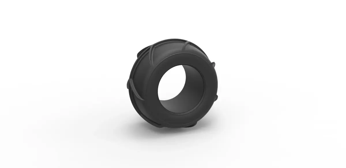 Dune buggy rear tire 27 Scale 1 to 25 3D print model