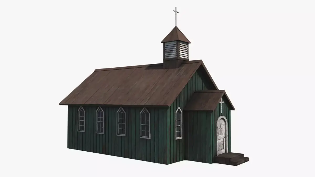 Church 01 Low-poly 3D model