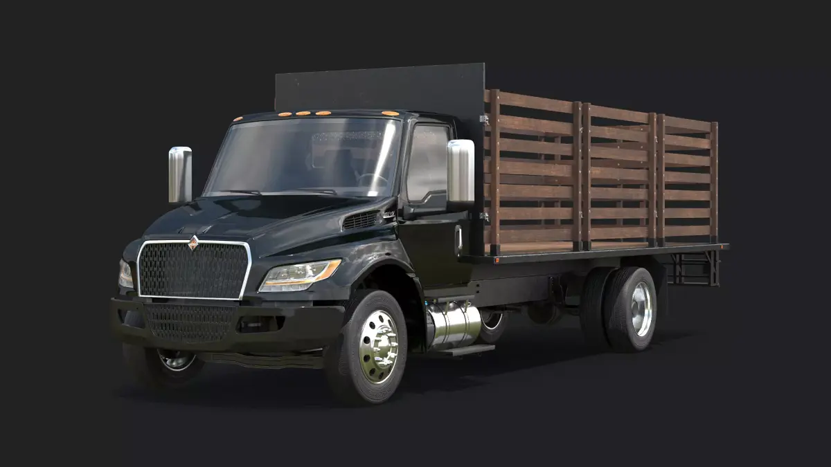 International MV 2023 Stake Flatbed 3D model