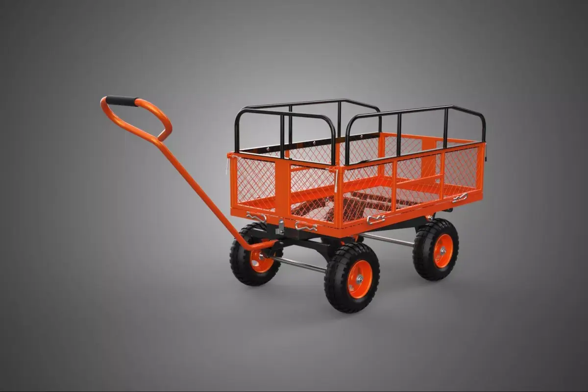 METAL GRID SIDE SCREEN NET MESH BED RAIL CAGE TROLLEY CART WAGON 3D model