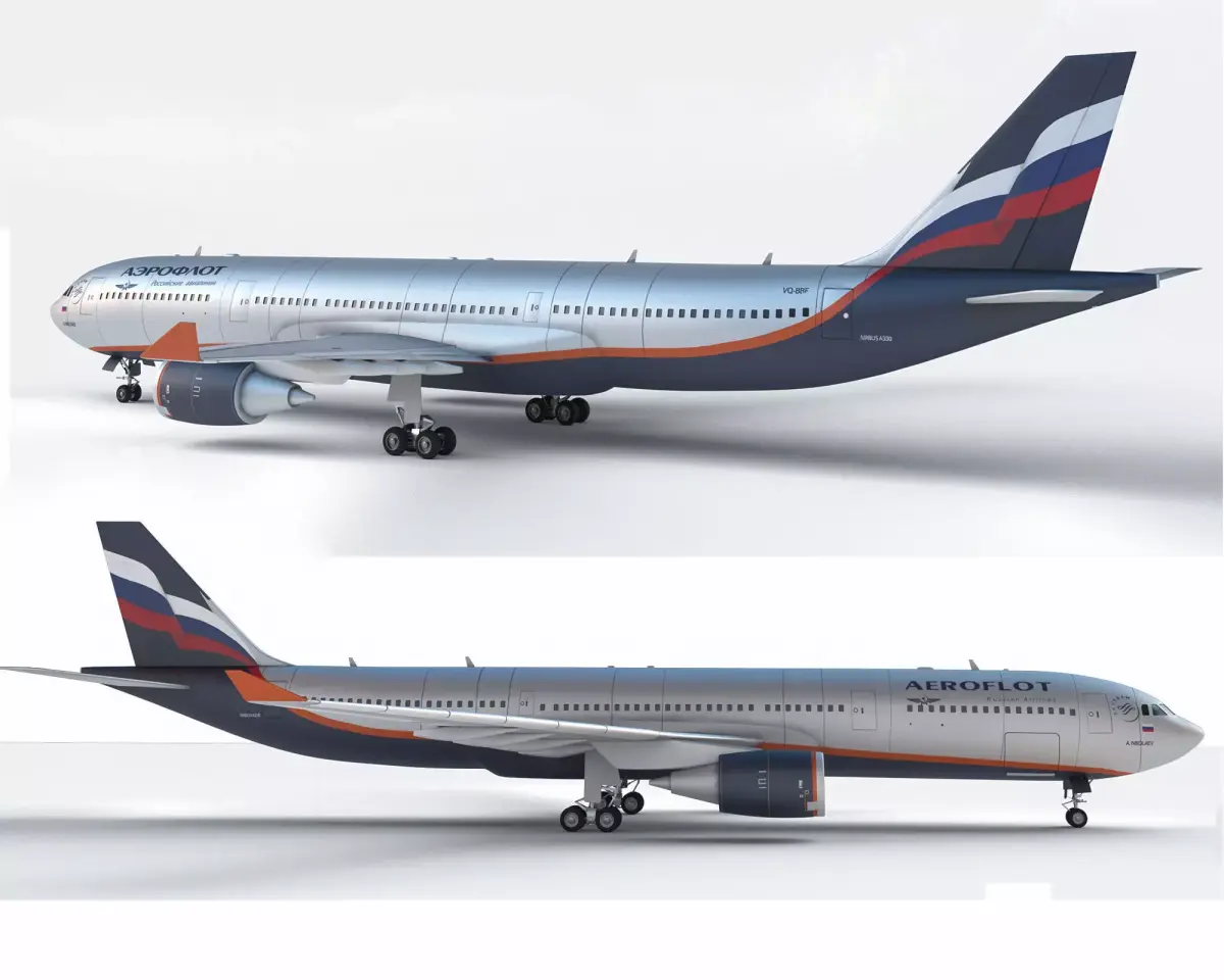 Airbus A330 Aeroflot 3D model
