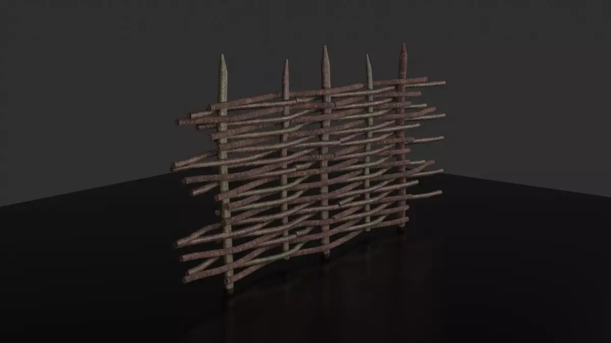 Wattle Fence 3D model