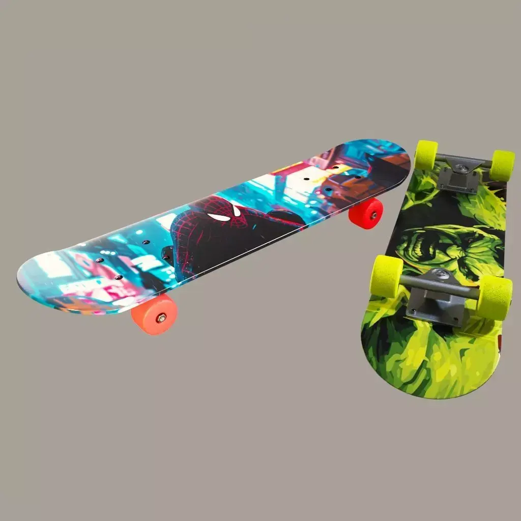 detailed skating board 3D model